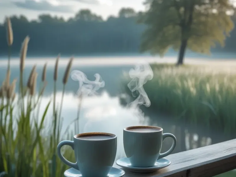 Kaffee mit Seeblick · Bildidee